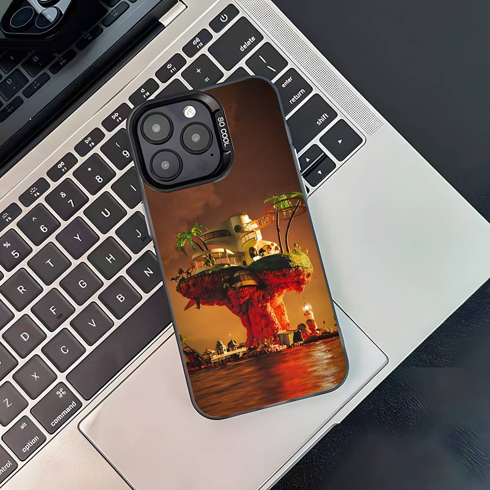 G-Gorillaz Rocková Kapela Kreslený Kryt na Telefon Pro iPhone 17,16,15,14,13,12,11,Pro,XS,Max,Plus,Mini,SE4,E Černý Matný Nárazuvzdorný Kryt