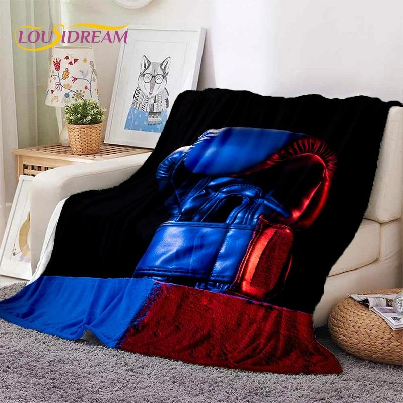 Boxing Gloves Boxer Fight Cartoon Soft Flannel Blankets,Throw Blanket Comfortable Blanket for Picnic Beds Sofa Home Bedroom Gift