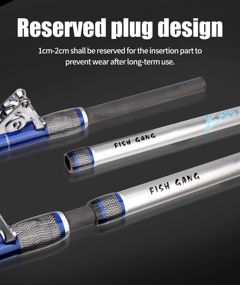 Double Roller Fishing Rod with Metal Reel Seat for Sea Trolling