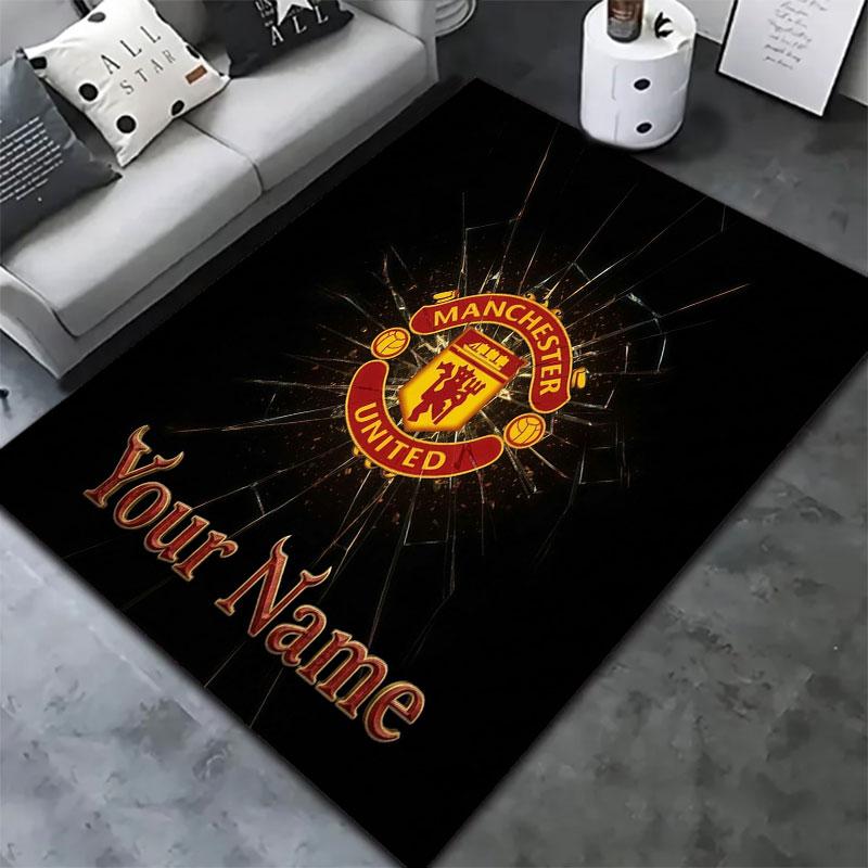 Manchester United F Custom Name Carpet Rug for Living Room Bedroom Home Sofa Decoration,Kids play Non-slip Floor Mat