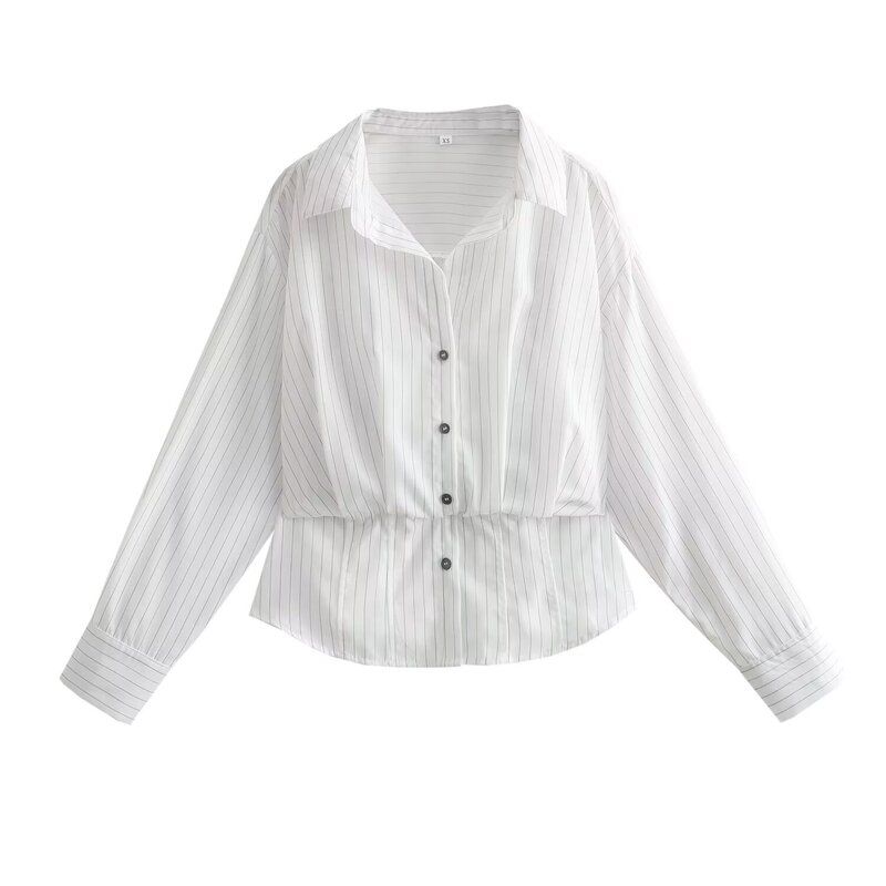 Spring Dignified Sense of Design Stripes Silm Shirt