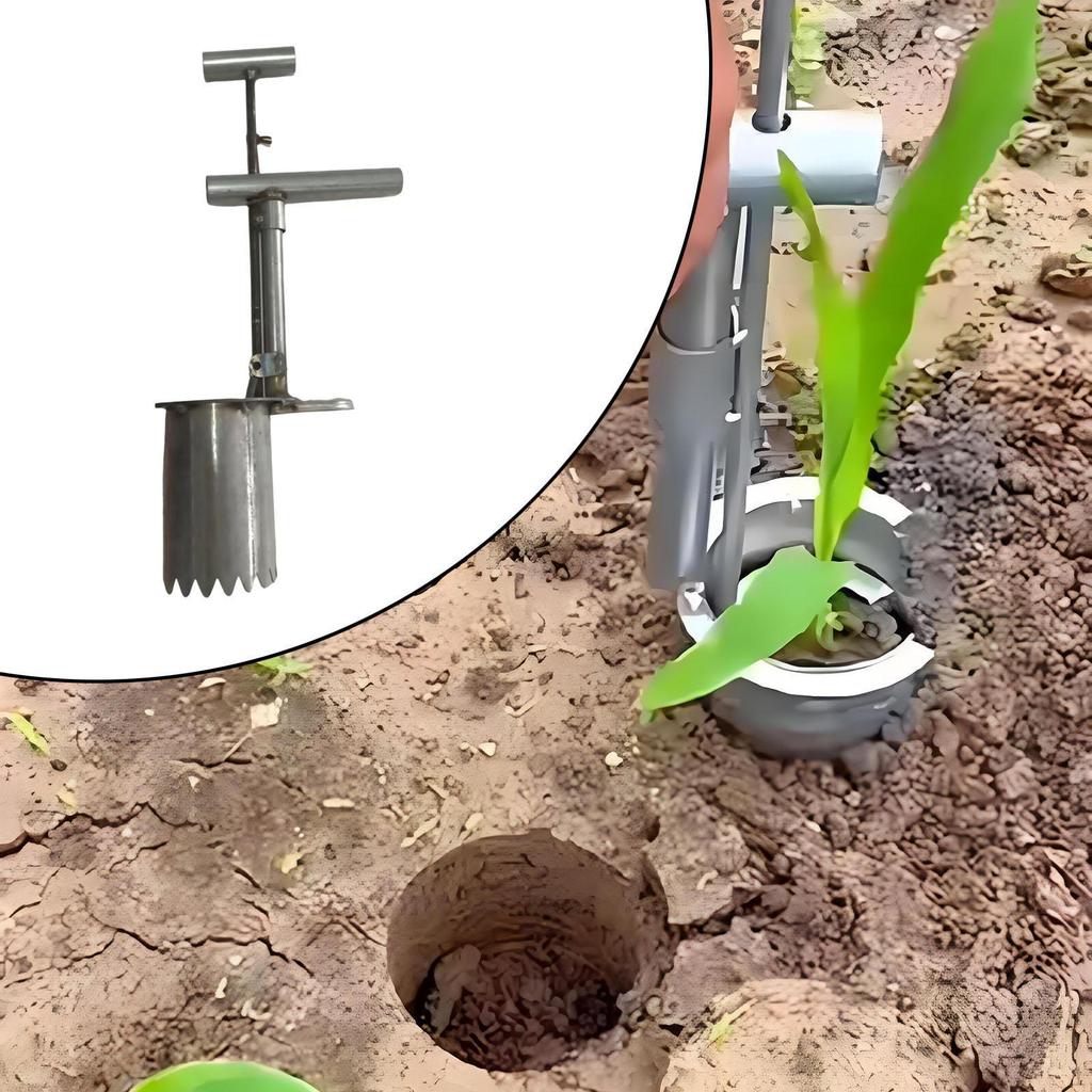 Pflanzzwiebelpflanzer Pflanzen- und Obstbaumsetzling-Umpflanzer mit langem Griff Hochleistungs-Pflanzgerät