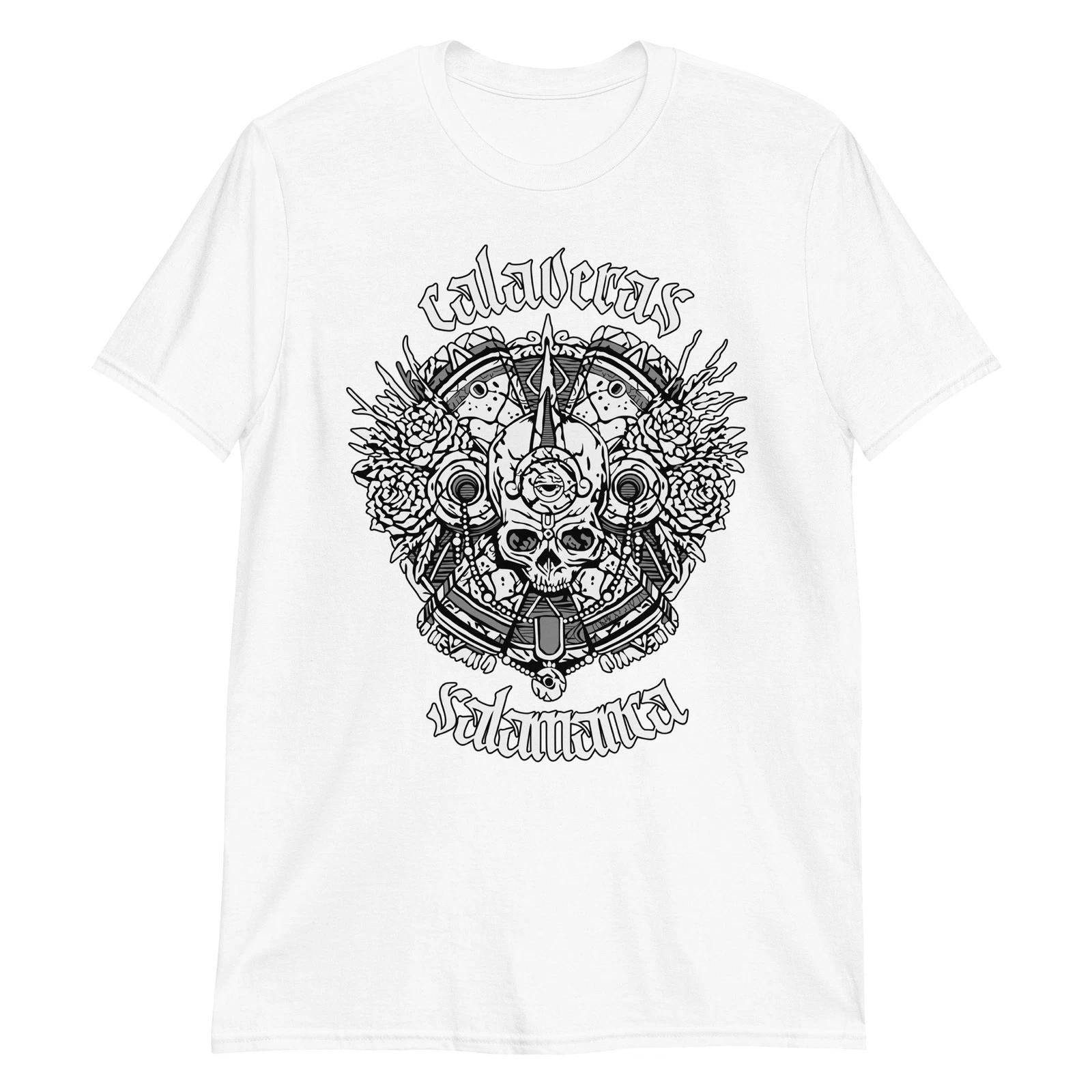 Gothic Skull Unisex 100% Cotton T-shirt Mens Tees Top Rock Death Punk Grunge Mexican Biker Metal Skeleton 3XL