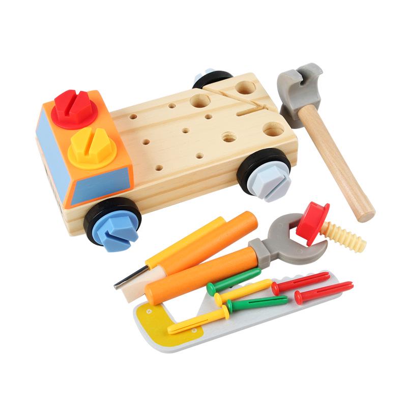 Kids' Wooden Tool Cart for Assembly and Repair