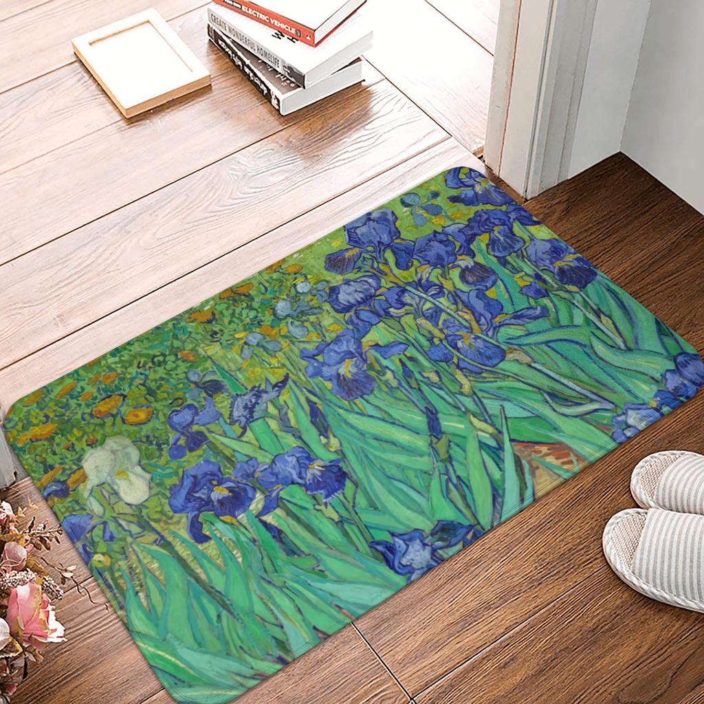 Van Gogh Starry Night Doormat Anti-Slip Entrance Bathroom Kitchen Door Floor Mat Over The Rhone Garage Carpet Rug