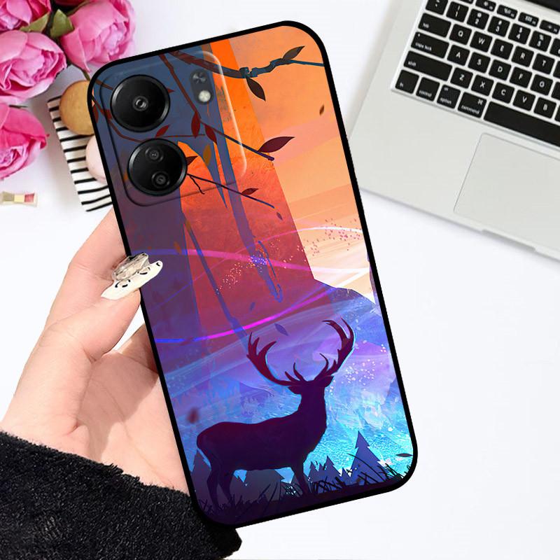 For Xiaomi Poco C65 Case Redmi 13C 4G Cute Cartoon Cover Soft Silicone Phone Case For Xiaomi Redmi 13C Poco C65 C 65 Bumper