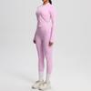 Naked double-sided grinding tight long-sleeved yoga suit outdoor running thin fitness pants sports suit women