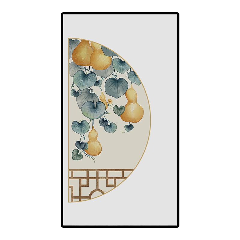 Klassische Landschaft im chinesischen Stil Buntglasfolie Verdunkelnd Selbstklebende Glasaufkleber Statisch haftende Sichtschutz-Fensterfolien