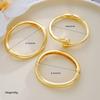 3pcs Hiphop Creative Irregular Glossy Bracelet Set for Women Stylish Punk Gold Color Geometric Cuff Bangles Party Jewelry Gifts