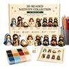 Nativity Bead Craft Kit 3D Figurines Decor Christmas for Men Women Adults Family Friends Holidays Gift Party Home Event Day
