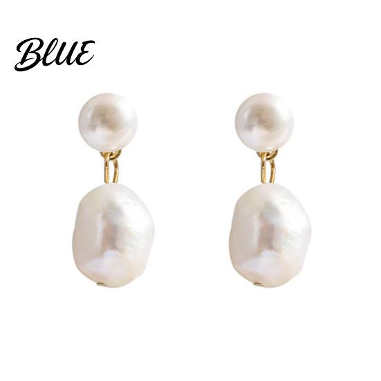 Plier-wrapped Faux Pearl Earrings 1 Pair Women Stud White Dangling