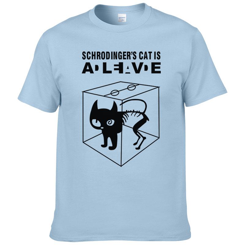 2024 Summer Cotton Schrodinger's Cat Printed Short Sleeves Men T Shirt Casual Tees The Big Bang Theory Mens T-shirt #247