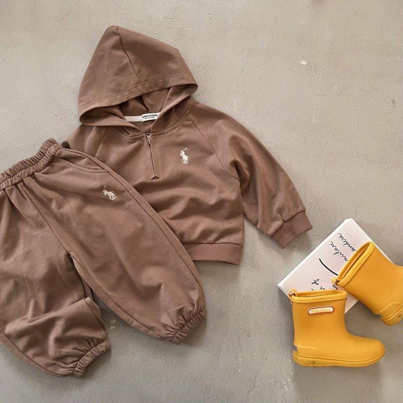 Boys' & Girls' Spring/Autumn Two-Piece Set: Zipper Sweatpants & Hooded Sweatshirt