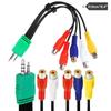 3,5-mm-Stecker 2,5-mm-Stecker auf 5 Cinch-Buchsenstecker Videoadapterkabel Kompatibel für BN39-01154 LED-LCD-TV-Videokabel