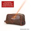 CONTACT'S Genuine Leather Vintage Cosmetic Bag for Men Make Up Bag Travel Bag Male Toilery Bag Wash Bag