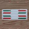 2 Pairs Glossy 6" Italy Flag Stripe Decal Sticker Car Vinyl Italia B