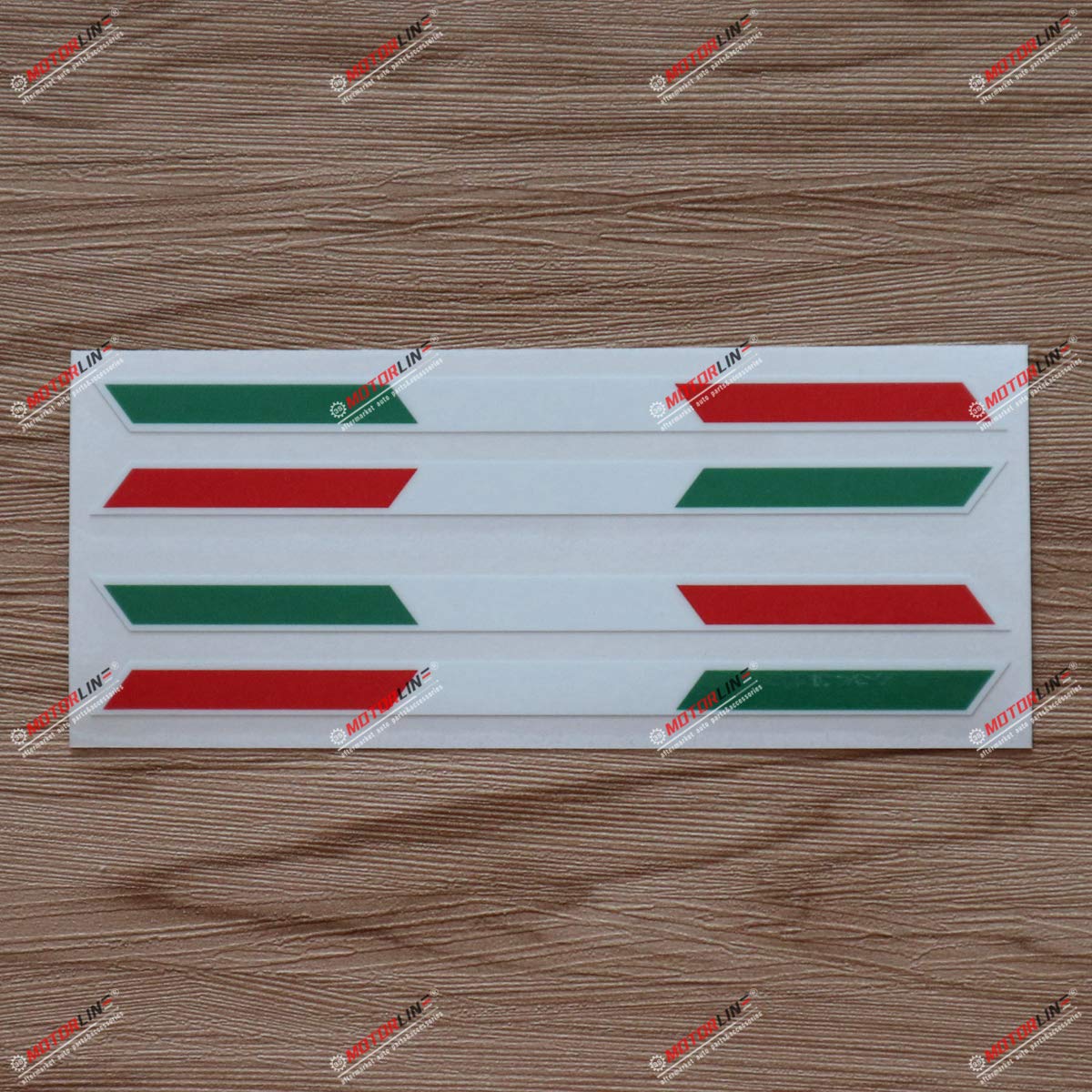 

2 Pairs Glossy 6 Italy Flag Stripe Decal Sticker Car Vinyl Italia b
