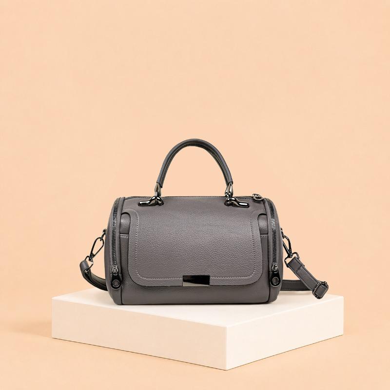 New Korean Version Easy To Fit Retro Shoulder Boston Pillow Bag Women's Handbag Large Capacity Oblique Span Bag Women
