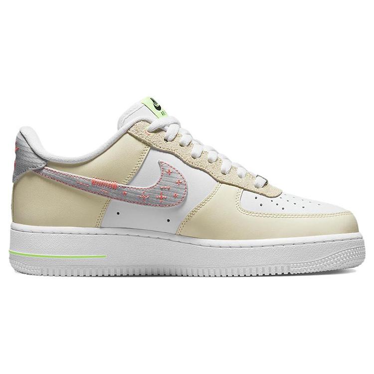 New Nike Air Force 1 '07 LV8 'Just Stitch It White Shade Green' FB1852-111