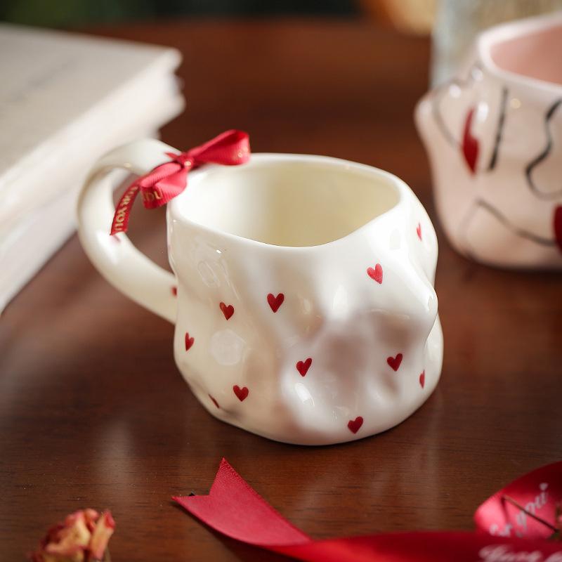 Underglaze Hand-painted Ceramic Mug High Value Large Capacity Cup Household Water Cup Creative Milk Cup Coffee Cup