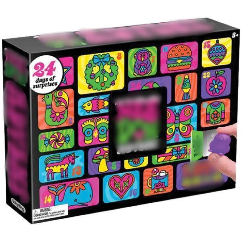 Hot 24-Day Surprise Calendar Blind Box Children'S Christmas Decompression Toy Slow Rebound Decompression Pinch Music Gift Box