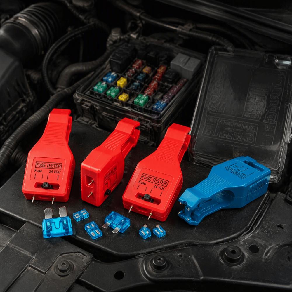 Red Blue Fuse Tester Diagnostic Fuse Detector Tool Versatile Fuse Puller  Marine