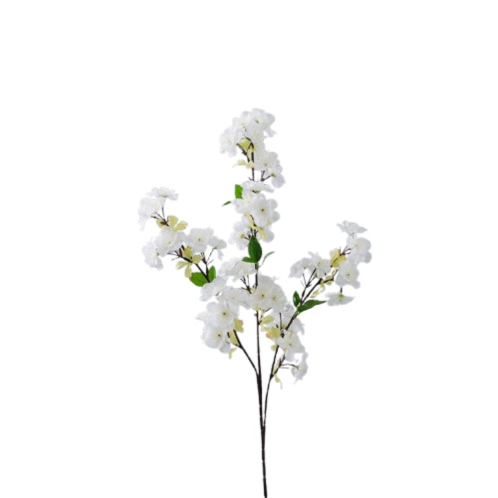 Plastic Artificial Peach Blossom Branch Real Touch Fake Flower Silk Cherry Blossom  Wedding Decor