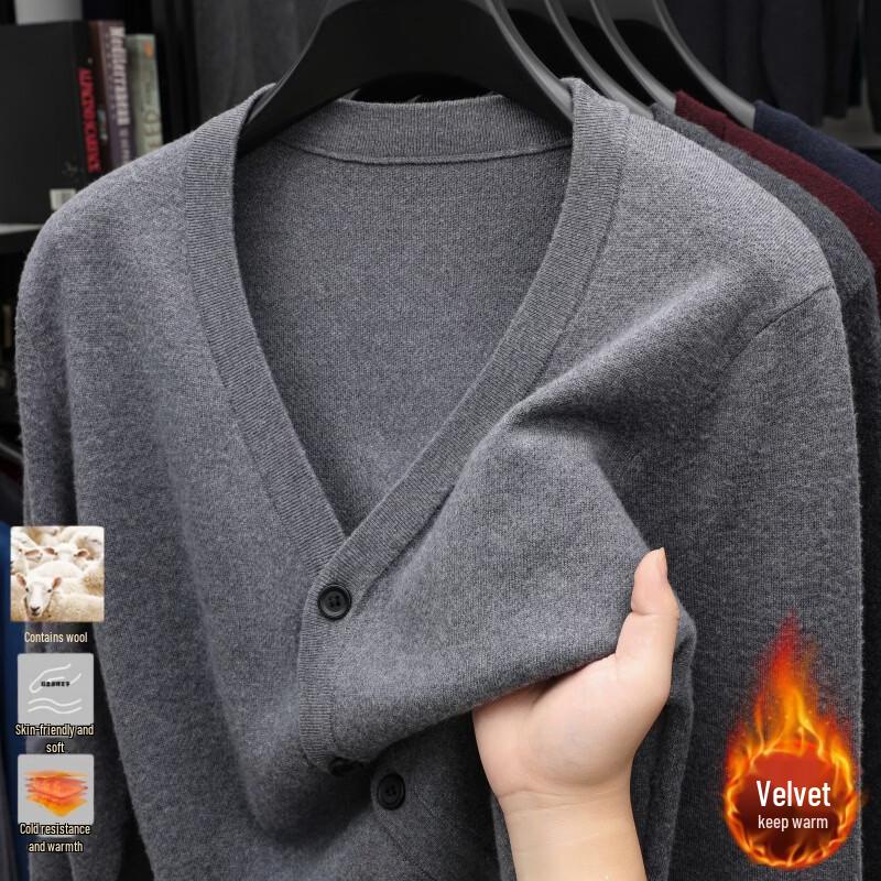 Pierre Cardin Men's Wool-Blend V-Neck Knit Vest