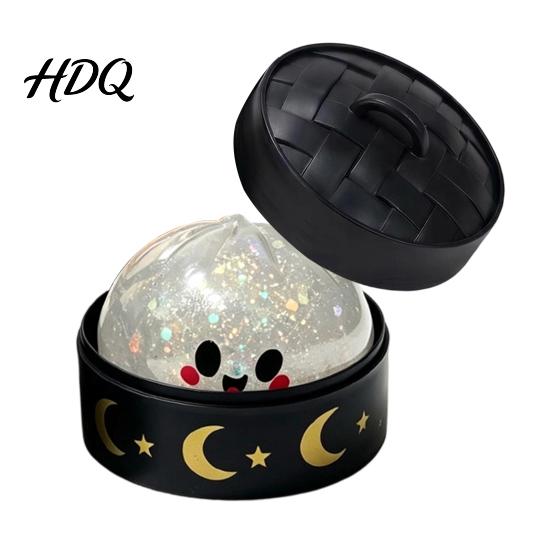 Sensory Fidget Toys for Stress Relief Halloween Bun Squeeze Toy with Steamer Ball Spooky Ghost Transparent Glitter Fidgets Calm Pumpkin Adults