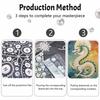 DIY Pearl Art Dragon Painting Kit 5D Crystal Rhinestone Embroidery for Bedroom Living Room Wall Decoration Handmade Craft