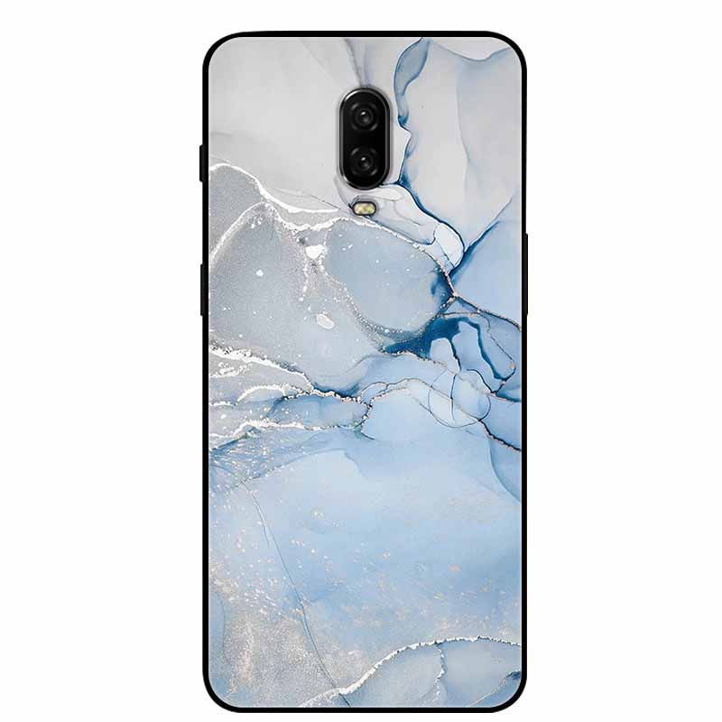 Para Capa One Plus 6 / 6T Animais Pintados Preto TPU Silicone Macio Amortecedor para Oneplus 6T 6 T Capas à Prova de Choque Lobo Legal Bolsa Coque