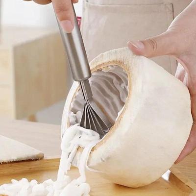 Coconut Meat Scraper Stainless Steel Coconut Planer Coconut Meat Planer Edible Coconut Meat Products Fish Scale Planer Kitchen Utensils
