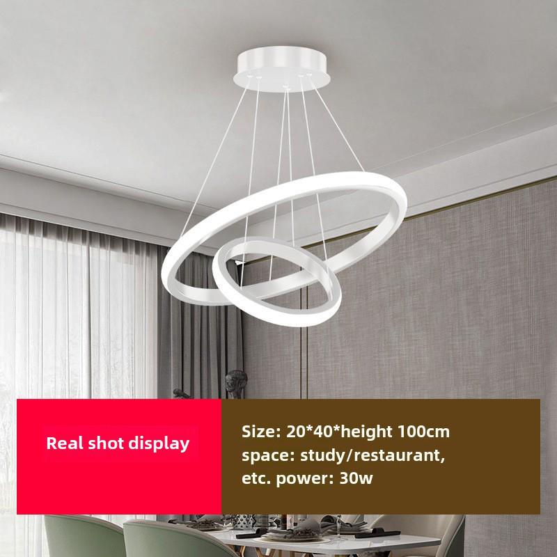 Nordic Modern Three Ring Chandelier for Dining or Bedroom