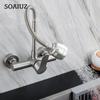Küchenarmatur aus Edelstahl, ausziehbar, für die Wandmontage, Wasserhahn, wassersparend, für Waschbecken, Kräne, Gourmet-Waschbeckenutensilien, freies Schiff