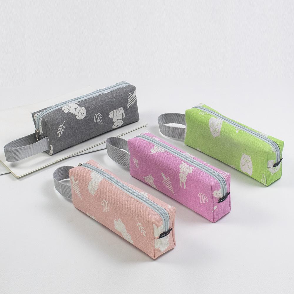 

Холщовая сумка для ручек с мультяшными животными