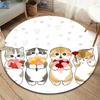 Mofusand Round Area Rug,Carpet Rug for Living Room Bedroom Sofa Playroom Decor,Non-slip Floor Mat