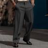 Pantaloni da abito da uomo Eleganti Pantaloni da abito da uomo Business con Vestibilità Dritta Ampia Tasche Morbide Chiusura con Bottone Vita Media Formali per Ufficio
