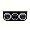 52mm 24V Triple Gauge Cluster Compact Design Fits 52mm Dashboard Cutout Water Temp Oil Pressure Fuel Level Metal