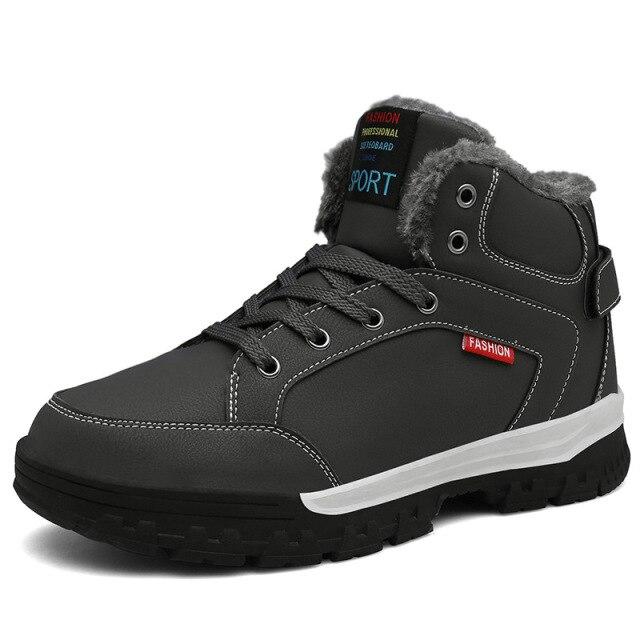 

Зимняя уличная походная обувь, мужские треккинговые ботинки для альпинизма, плюшевые сохраняющие тепло, водонепроницаемые треккинговые кроссовки, повседневные зимние ботинки 43