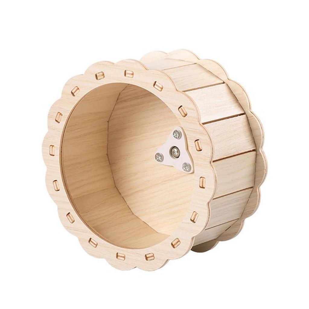 Hamster Wooden Running Wheel Treadmill Cage Accessories Exercise Wheel for Dwarf Hamster Syrian Hamster Rat Guinea Pig Kitten