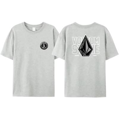 Volcom Obsidian Kid Boy Girls T-shirt Woman Man Clothes Short Sleeve Tops Summer Tees Fashion High Quality Big Size