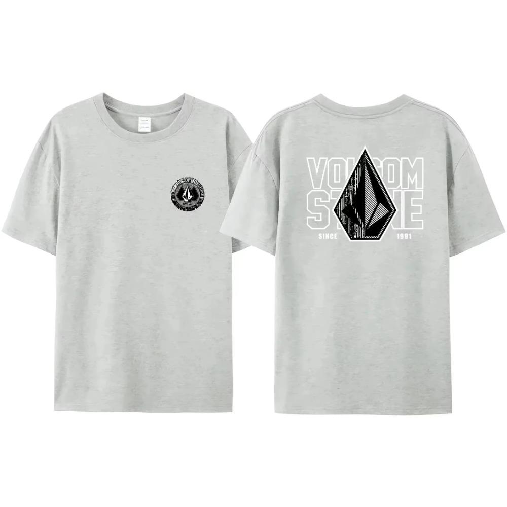

Volcom Obsidian Kid Boy Girls T-shirt Woman Man Clothes Short Sleeve Tops Summer Tees Fashion High Quality Big Size M