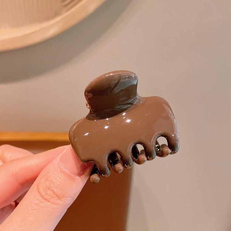 Glossy Small Claw Clip for Women with Fine Hair—Elegant High-End Shark Clip Hair Accessory