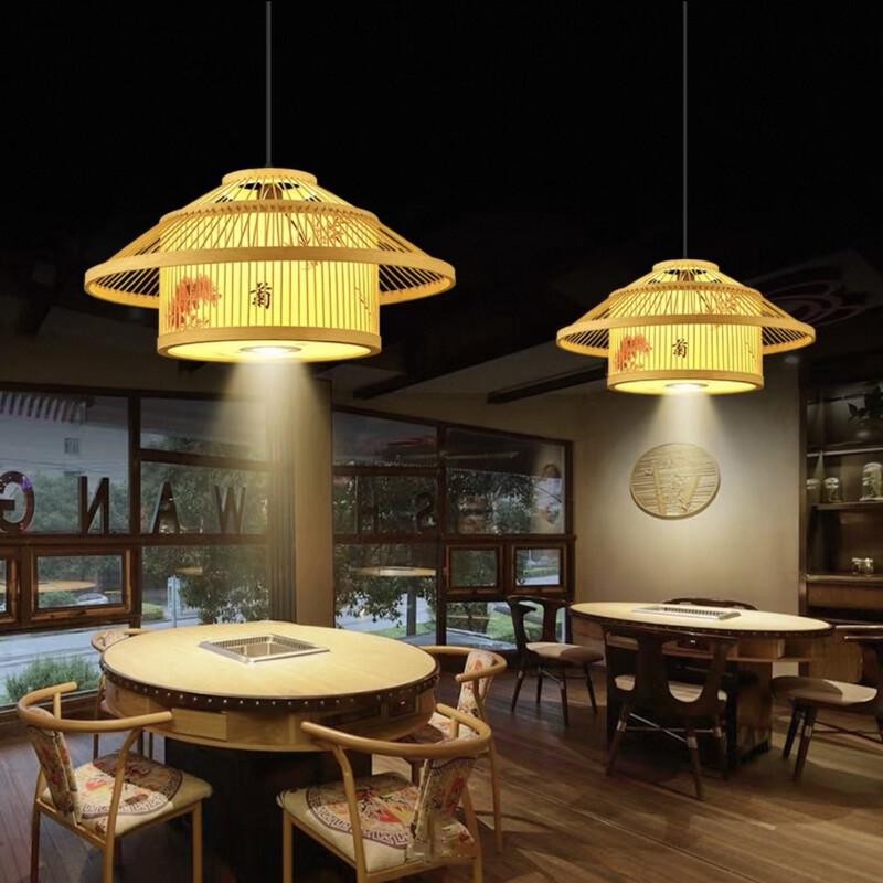 Zen Bamboo Woven Pendant Lamp