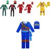 Fajny Zestaw Ubrań na Cosplay dla Dzieci w Stylu Ninjago z Rękawicą, Kapeluszem i Kombinezonem