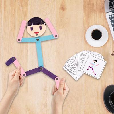 Montessori Shapes Removable Limb Development Learning Toy Preschool Kids Wooden Jigsaw Puzzle