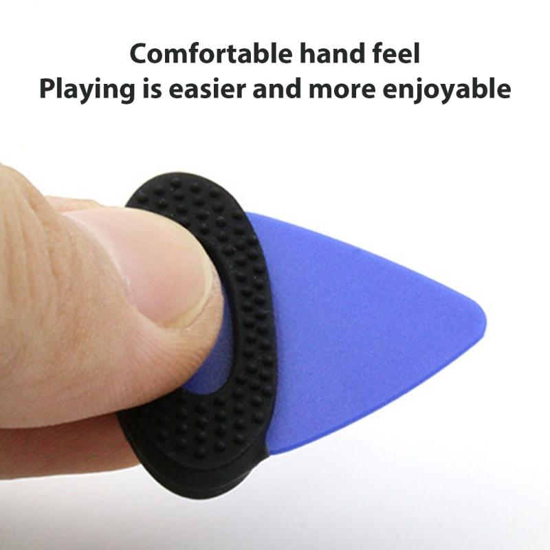 Silicone Guitar Picks Holder Finger Cover Nonslip Plectrums Finger Cover Guitar Training Pick Holder Instrument Parts