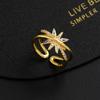 New Full Diamond Star Open Ring Women Niche Exquisite Temperament Versatile Personality Index Finger Jewelry Gift