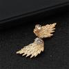Fashion Angel Wings Diamond Stud Earrings Gothic Cool Jewelry Alloy Retro Zircon Eardrop Girls Gift