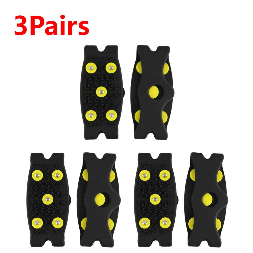 5 Stud Climbing Crampons Anti Slip Gripper Unisex Shoe Spikes Lightweight Foldable Extreme Mountain Climbing Traction Gear